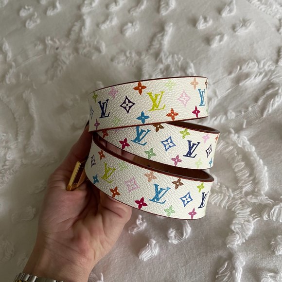 LOUIS VUITTON LB1003 Monogram Multicolor belt SIZE 90/36 - Picture 2 of 10